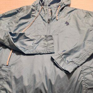 Peter Millar E4 Hooded 1/4  Zip Lightweight Windbreaker Sz Large MSRP $84